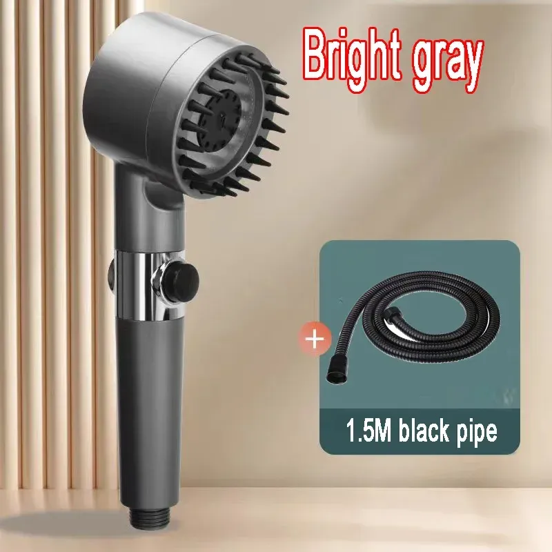Pommeau de douche 4 modes à haute pression avec filtre, portable, effet pluie 14