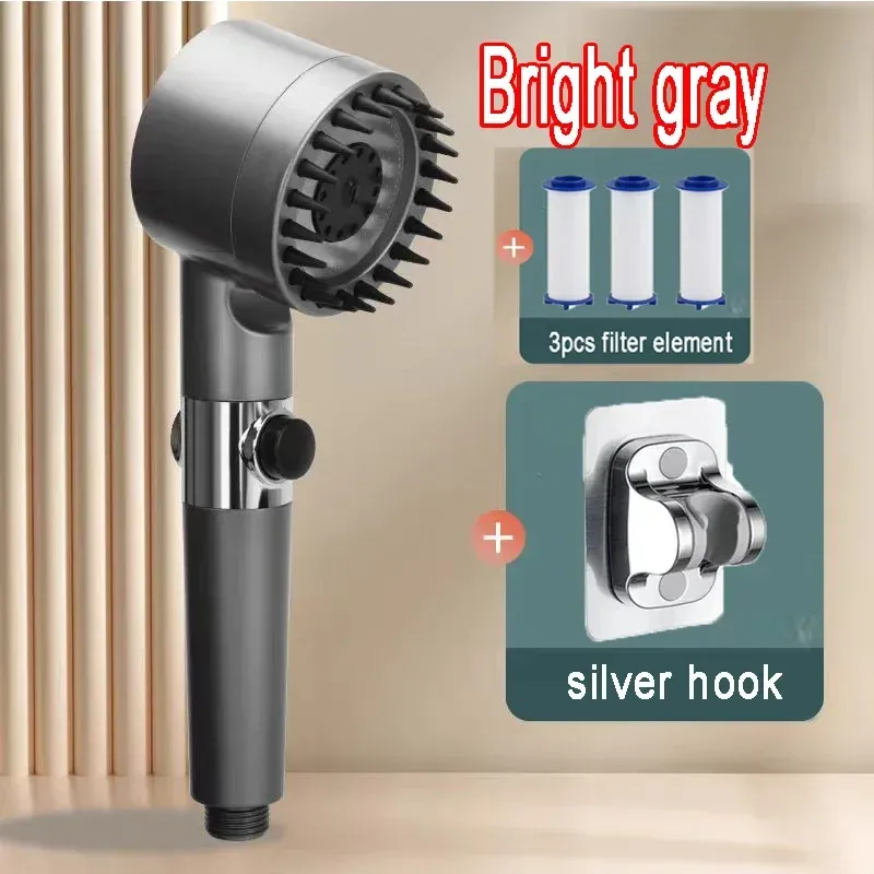 Pommeau de douche 4 modes à haute pression avec filtre, portable, effet pluie 33