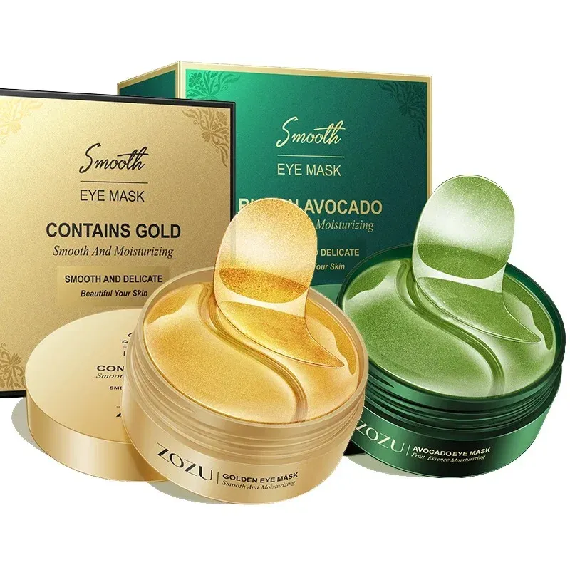 Masques pour les yeux à l'avocat et à l'or, hydratants et raffermissants, anti-rides et anti-cernes, lot de 60 ou 120 pièces 1