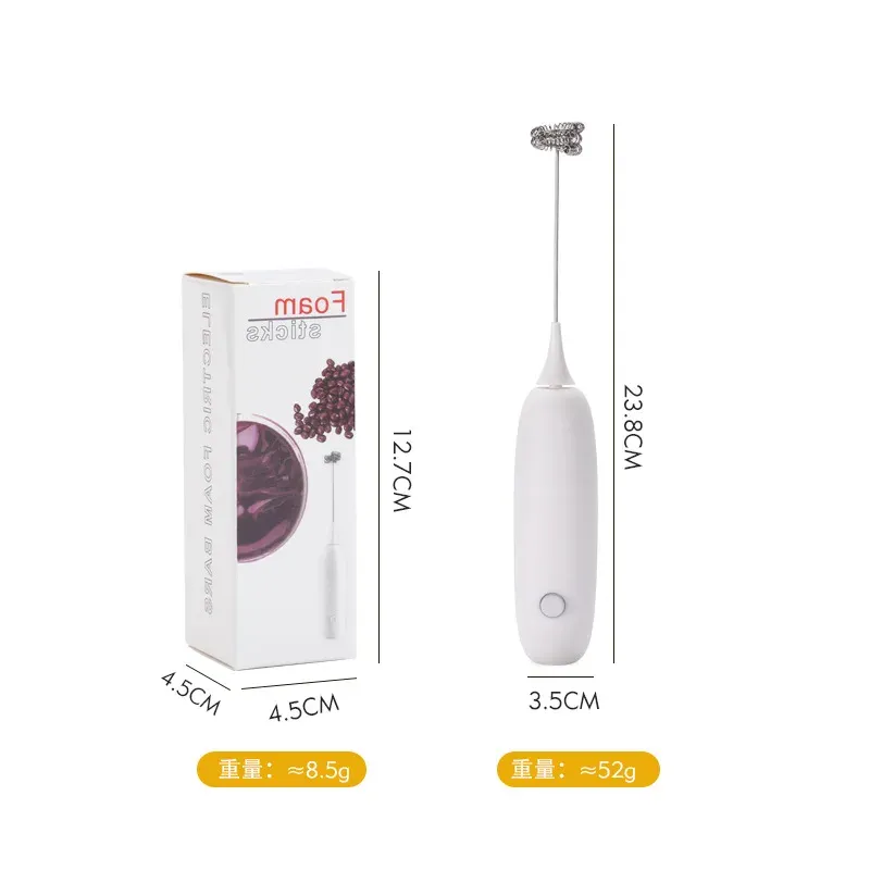 Mousseur à lait électrique portatif, batteur à œufs électrique USB/secteur, agitateur multifonctionnel pour café, mousse de lait et pâtisserie à domicile 4