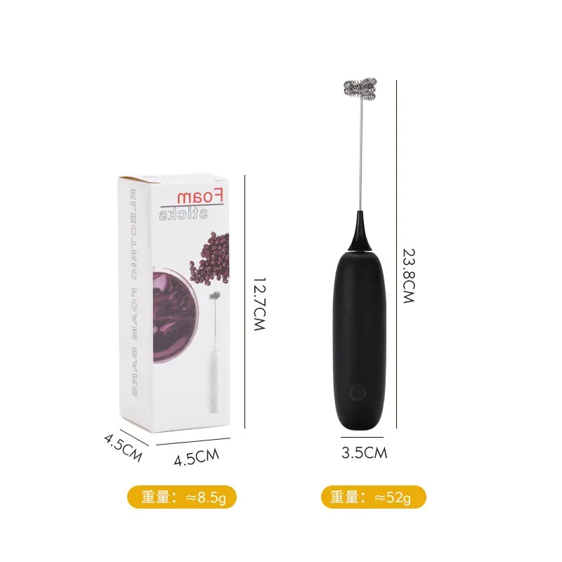 Mousseur à lait électrique portatif, batteur à œufs électrique USB/secteur, agitateur multifonctionnel pour café, mousse de lait et pâtisserie à domicile 6