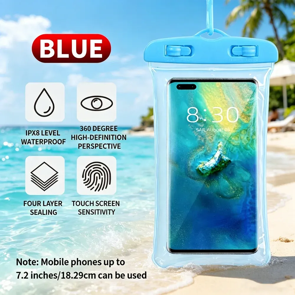 Pochette de téléphone étanche avec cordon