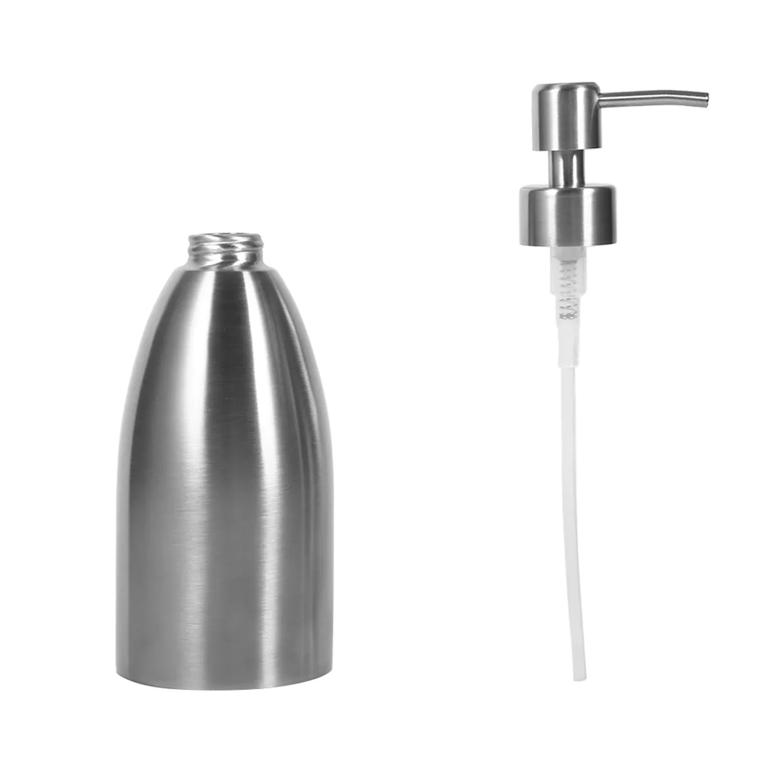 Distributeur de savon liquide en acier inoxydable, 500 ml, pour cuisine et salle de bains 5