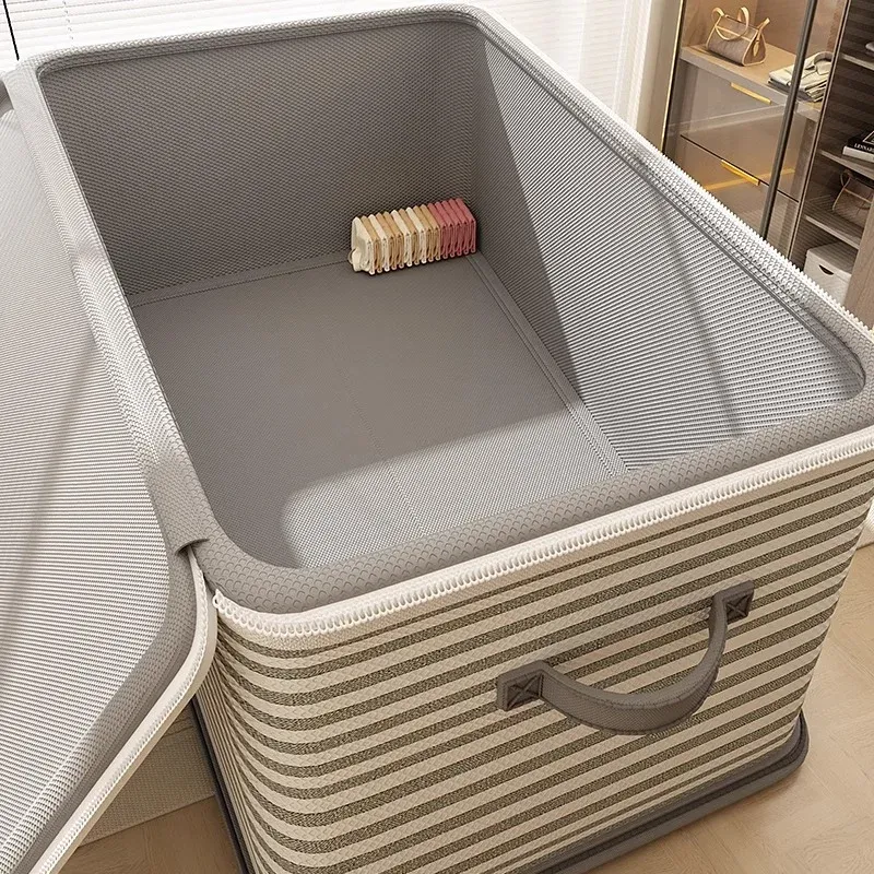 Boîte de rangement pliable avec verrouillage à code, idéale pour organiser vêtements, couvertures et jouets