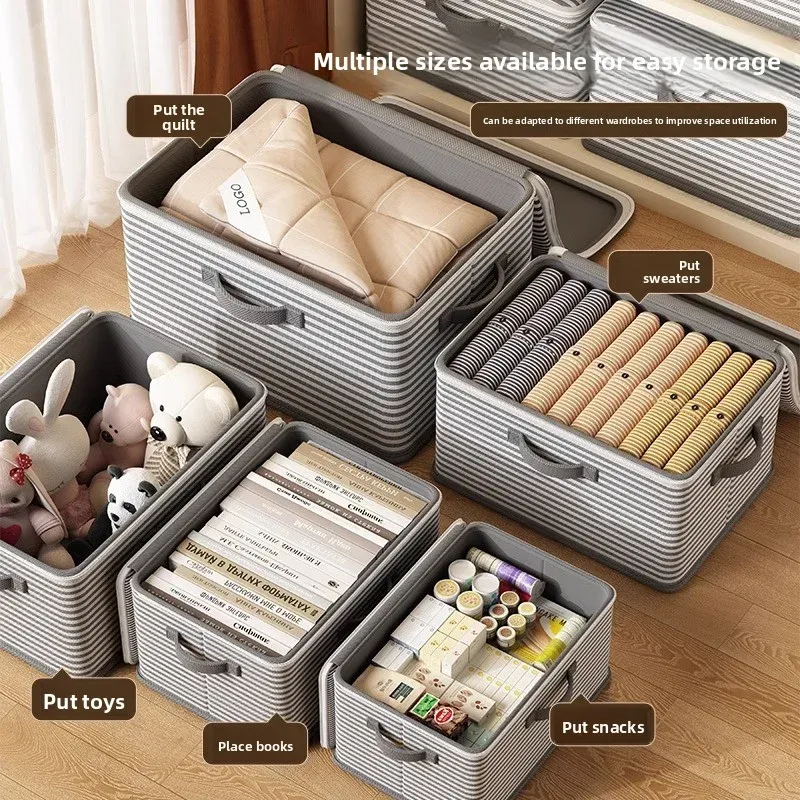 Boîte de rangement pliable avec verrouillage à code, idéale pour organiser vêtements, couvertures et jouets 3