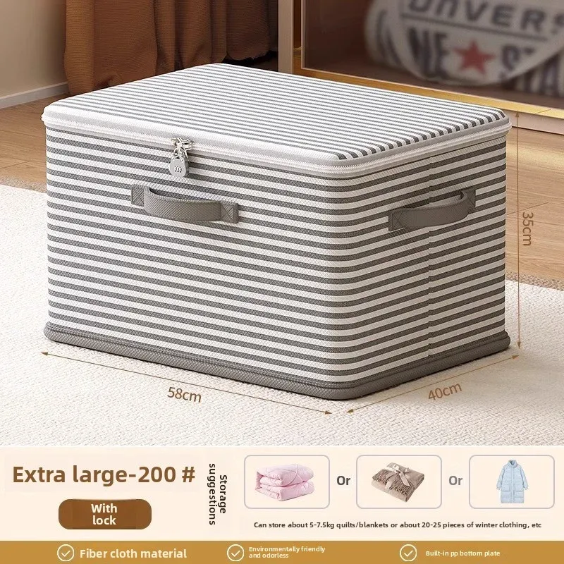 Boîte de rangement pliable avec verrouillage à code, idéale pour organiser vêtements, couvertures et jouets 4