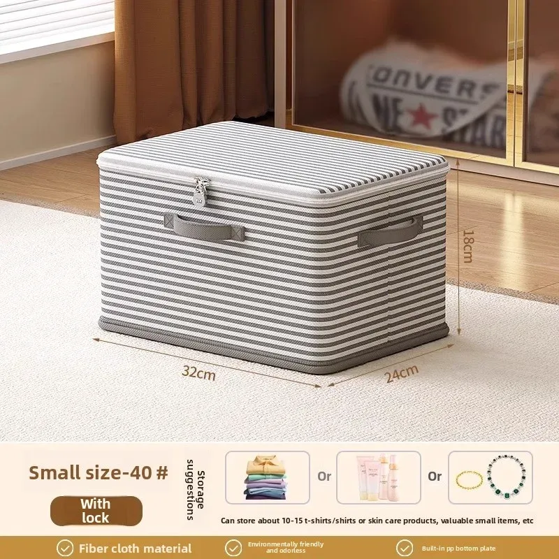 Boîte de rangement pliable avec verrouillage à code, idéale pour organiser vêtements, couvertures et jouets 11