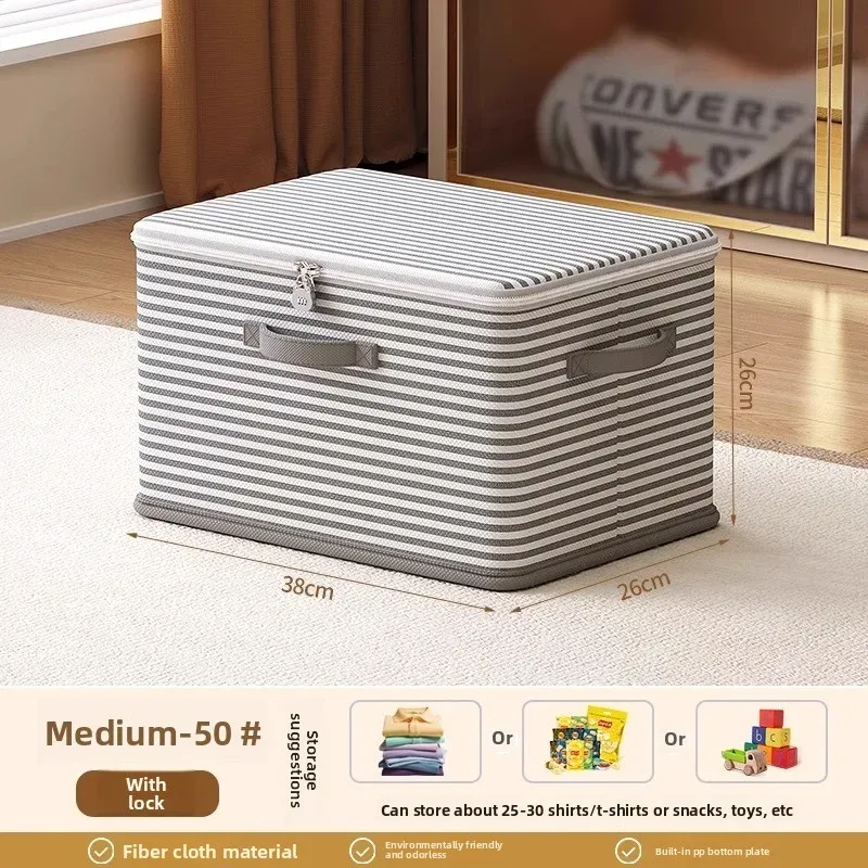 Boîte de rangement pliable avec verrouillage à code, idéale pour organiser vêtements, couvertures et jouets 9