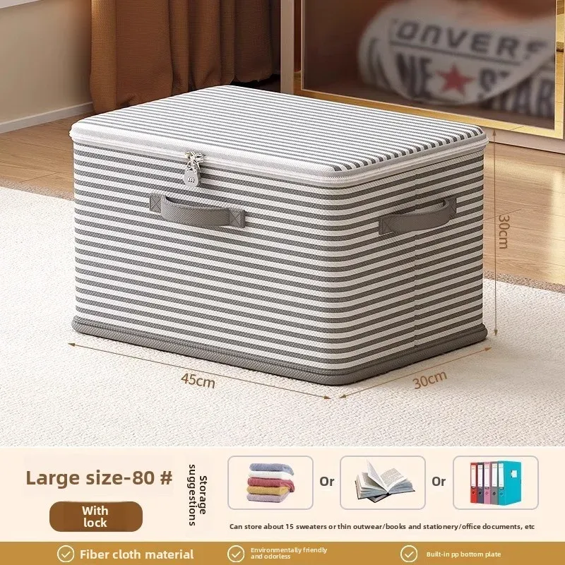 Boîte de rangement pliable avec verrouillage à code, idéale pour organiser vêtements, couvertures et jouets 10