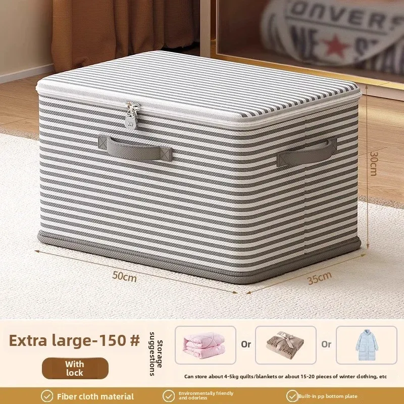 Boîte de rangement pliable avec verrouillage à code, idéale pour organiser vêtements, couvertures et jouets 7