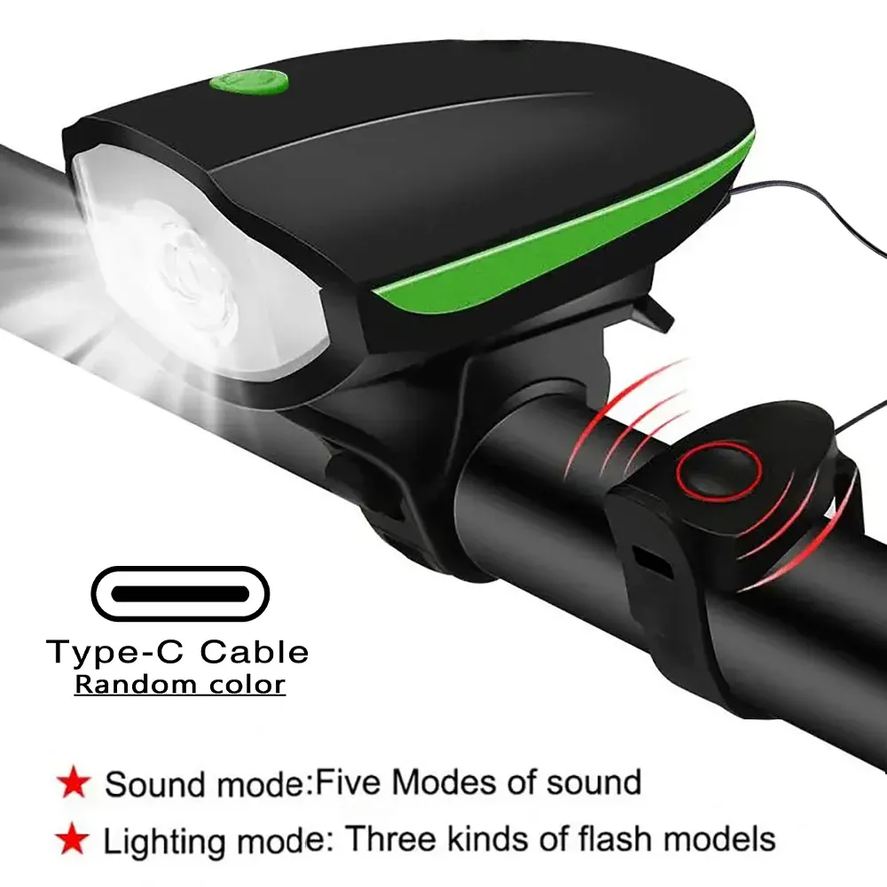 Phare LED rechargeable pour vélo avec klaxon et télécommande, 3 modes d'éclairage 10