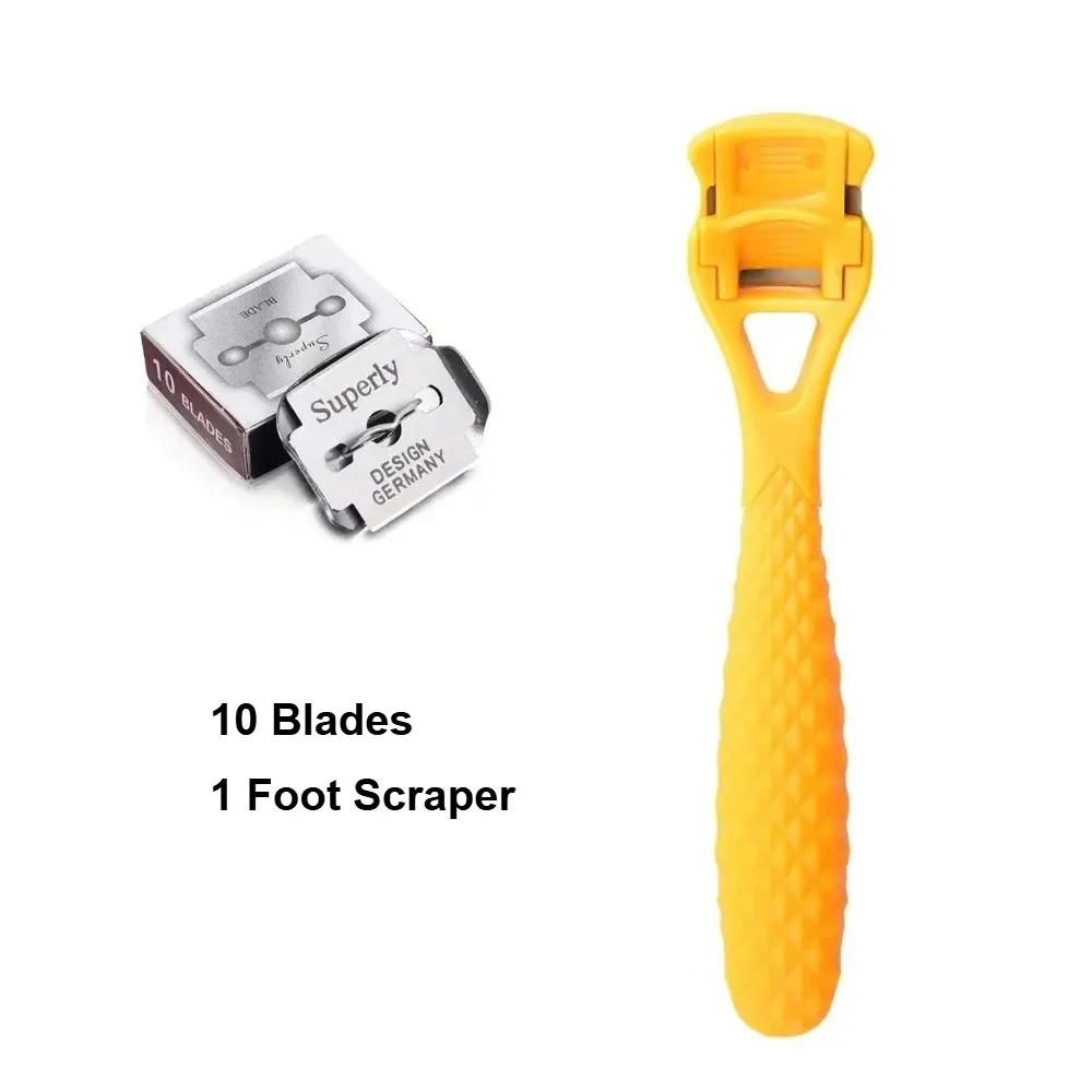 Kit de pédicure 10 lames et grattoir pour les pieds, élimine les peaux mortes et les callosités 10