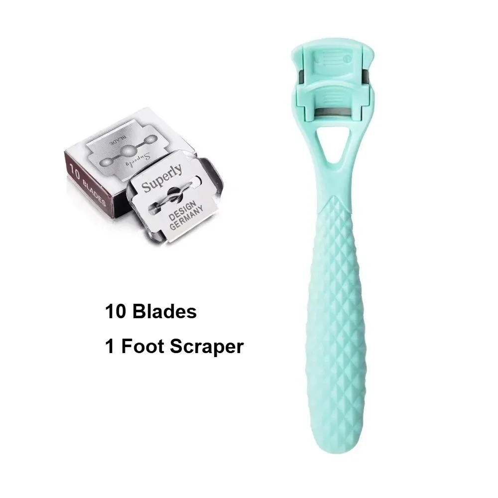 Kit de pédicure 10 lames et grattoir pour les pieds, élimine les peaux mortes et les callosités 7