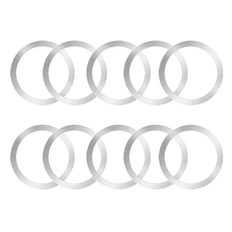 Anneau de plaque métallique magnétique universel pour Samsung iPhone MagSafe, chargeur sans fil, support de téléphone de voiture, autocollant, patch magnétique rond 10