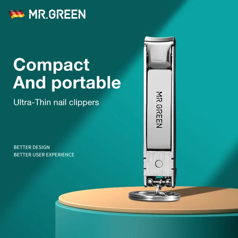 Coupe-ongles MR.GREEN ultra-fin et pliable, portable pour les voyages, en acier inoxydable - Image 1