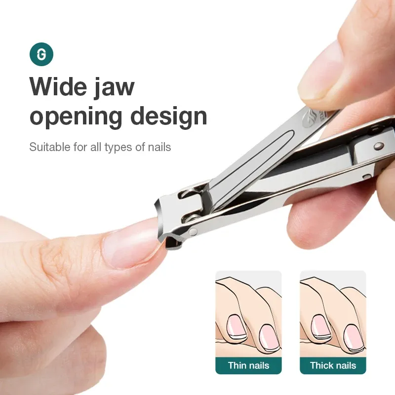 Coupe-ongles MR.GREEN ultra-fin et pliable, portable pour les voyages, en acier inoxydable 3