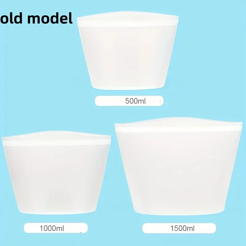 Sacs de conservation alimentaire réutilisables en silicone à fermeture zippée, compatibles lave-vaisselle, micro-ondes et four 9