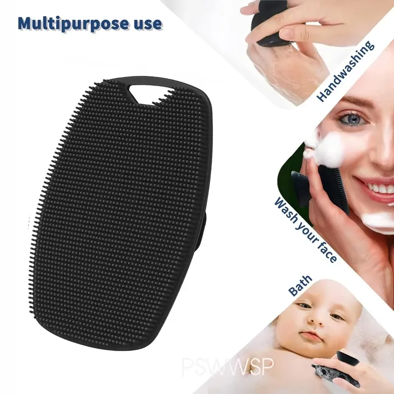 Brosse de bain en silicone, détail du design