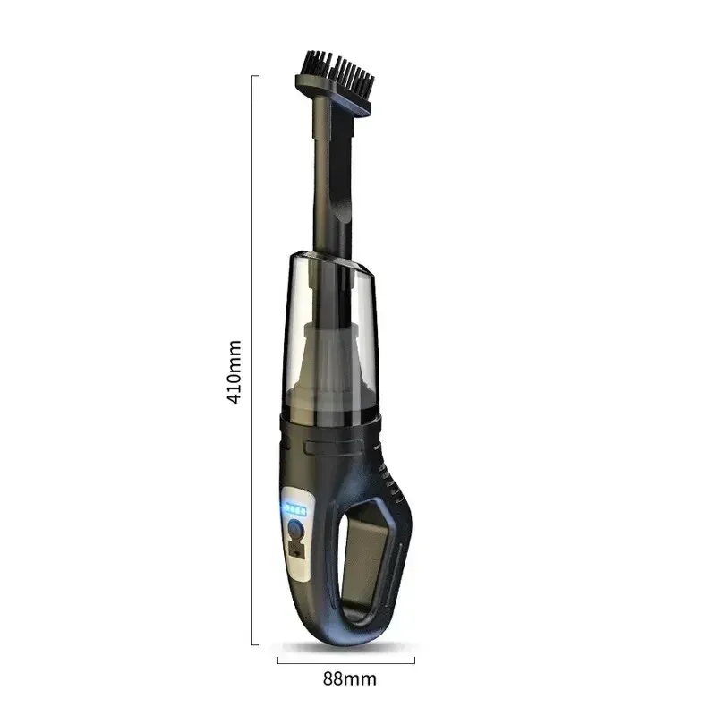 Aspirateur à main sans fil avec chargeur USB, 120 W, pour voiture, aspiration puissante, pour la maison, le bureau et les poils d'animaux 6