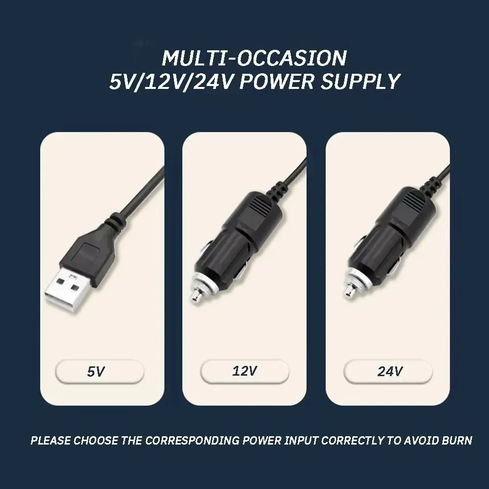 Vue détaillée du ventilateur de voiture USB