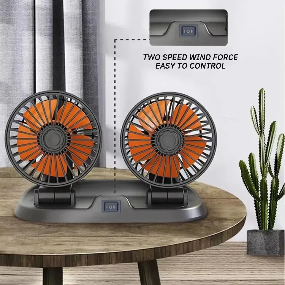 Ventilateur de voiture USB en situation d'utilisation
