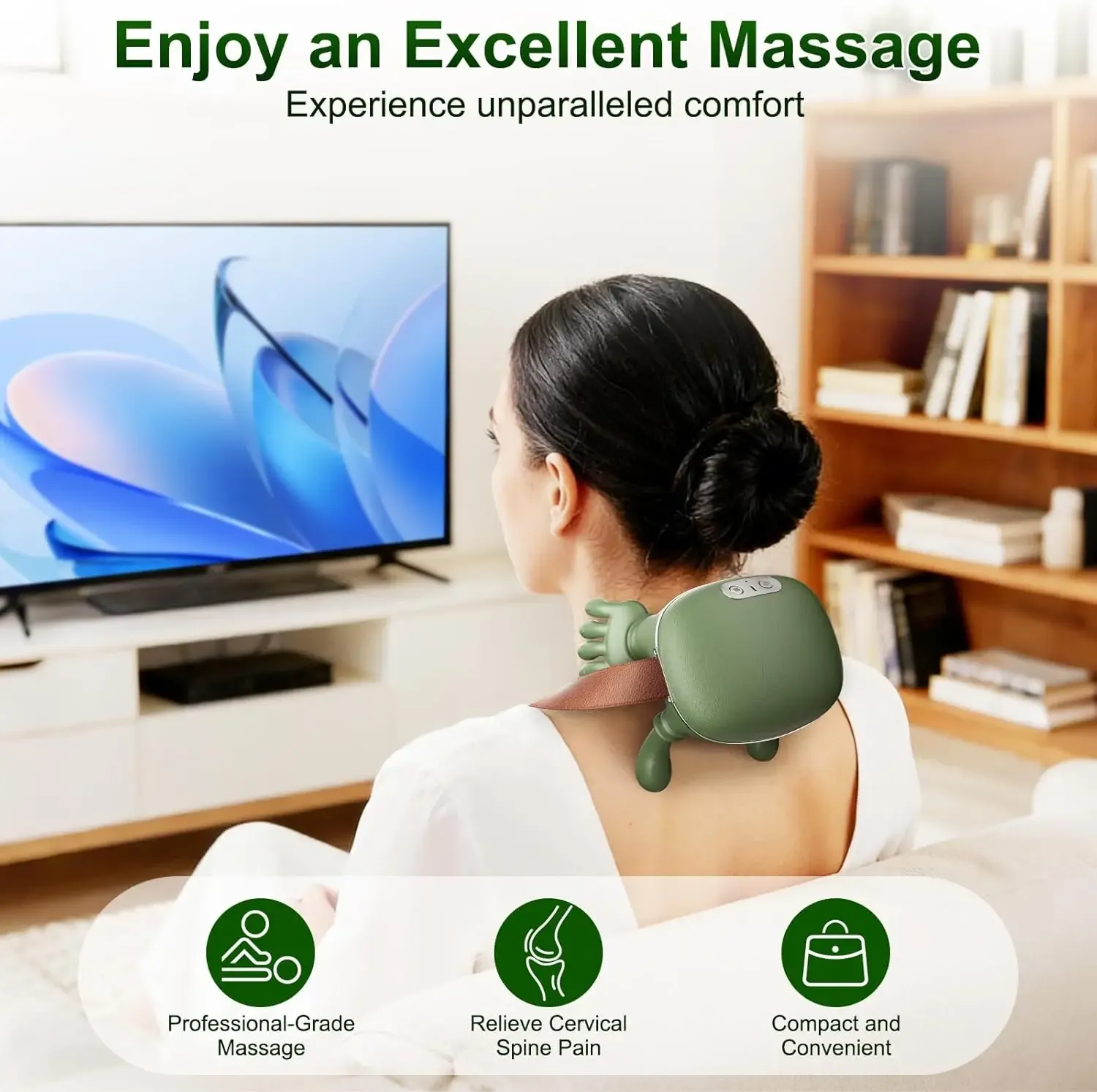 Massage du cou et du dos avec chaleur