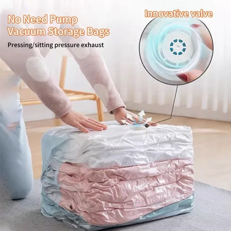 Sacs de rangement sous vide grand format pour vêtements et couettes, avec compression, idéaux pour le voyage