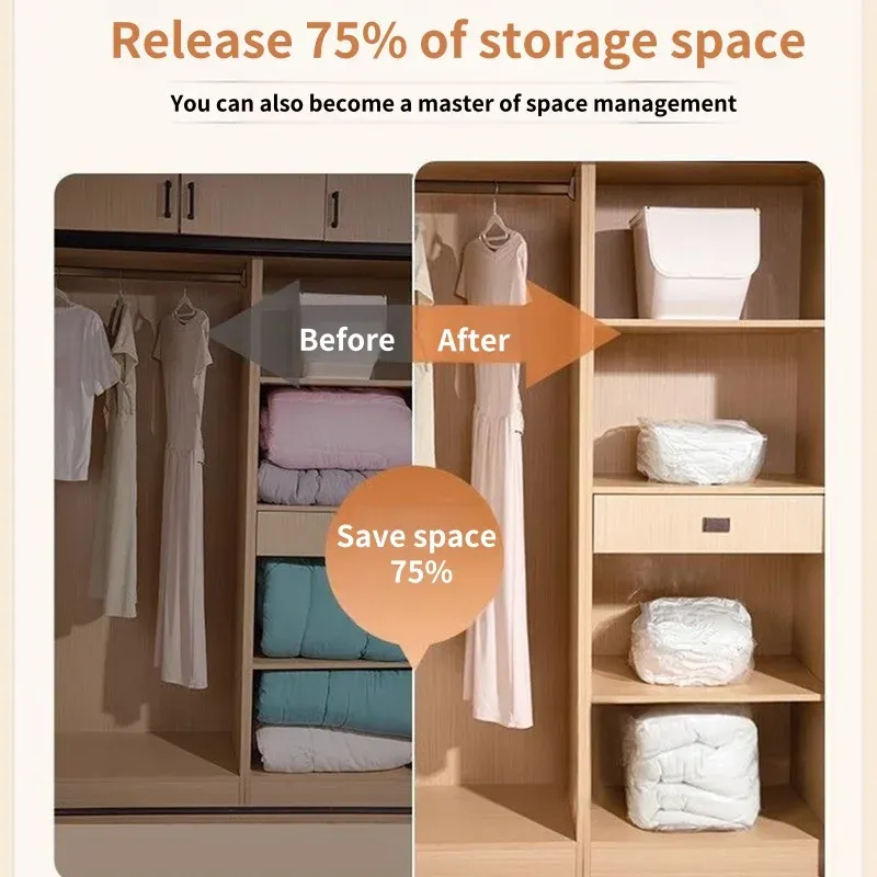 Sacs de rangement sous vide grand format pour vêtements et couettes, avec compression, idéaux pour le voyage 3
