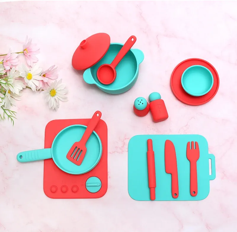 Ensemble de jeux de cuisine en silicone pour enfants