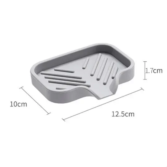 Plateau d'évier en silicone avec vidange et rangement pour éponge, savon et brosse 8