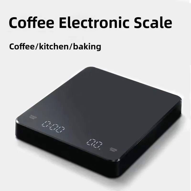 Balance à café numérique rechargeable avec minuterie et écran LED, port USB, capacité 3 kg, précision 0,1 g 1