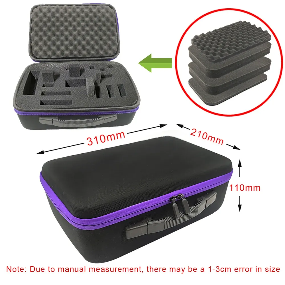 Étui de rangement rigide en mousse, sac de voyage personnalisé antichoc à fermeture éclair pour appareil photo et accessoires d'outils d'extérieur 17