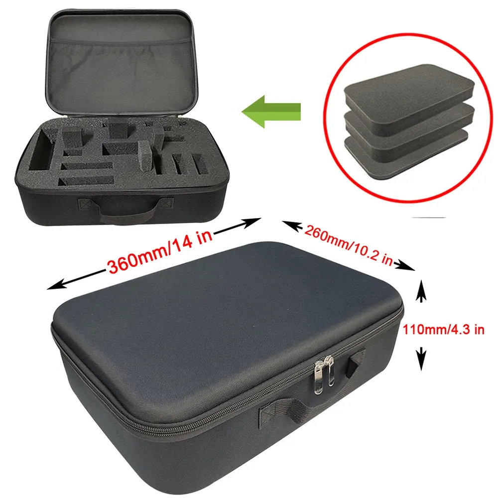 Étui de rangement rigide en mousse, sac de voyage personnalisé antichoc à fermeture éclair pour appareil photo et accessoires d'outils d'extérieur 50
