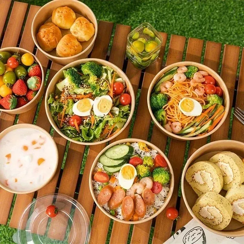 Contenants de préparation de repas en papier Kraft