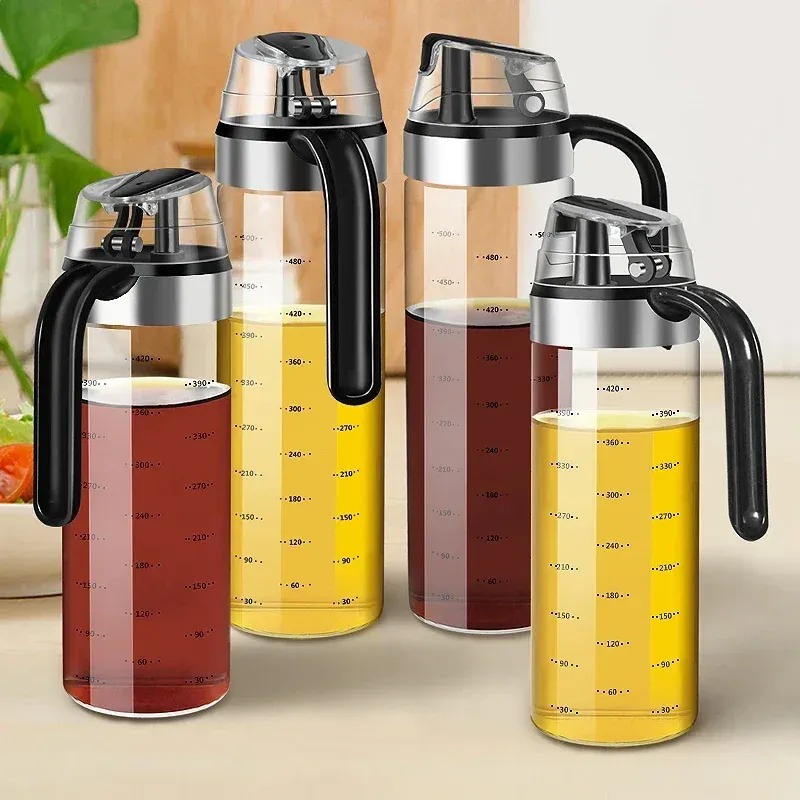 Distributeur d'huile en verre, lot de 2 2