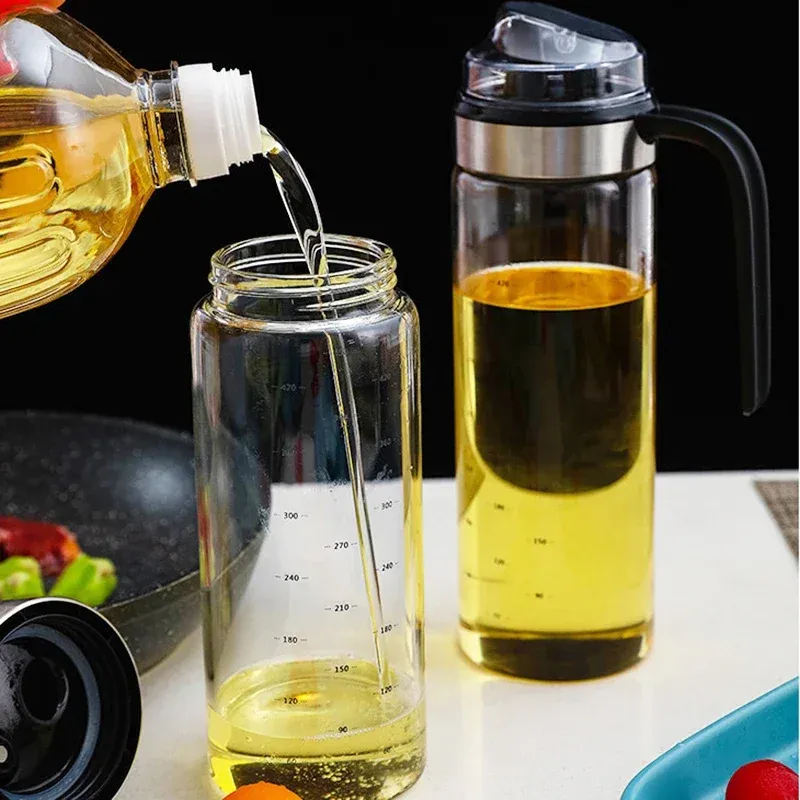 Distributeur d'huile en verre, lot de 2 5