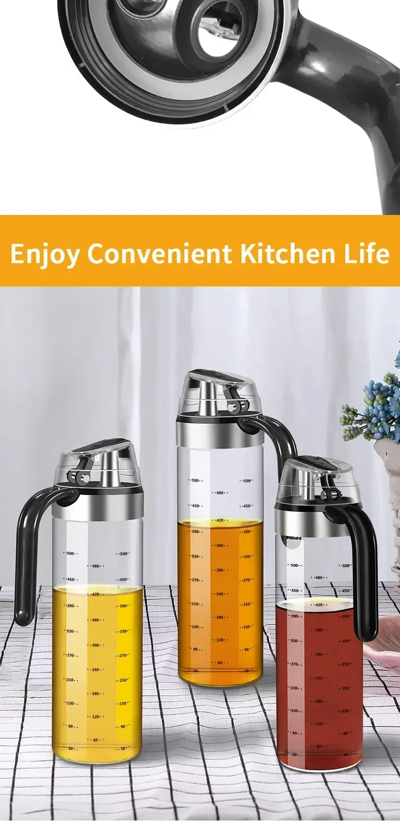 Bouteilles de stockage en verre pour cuisine