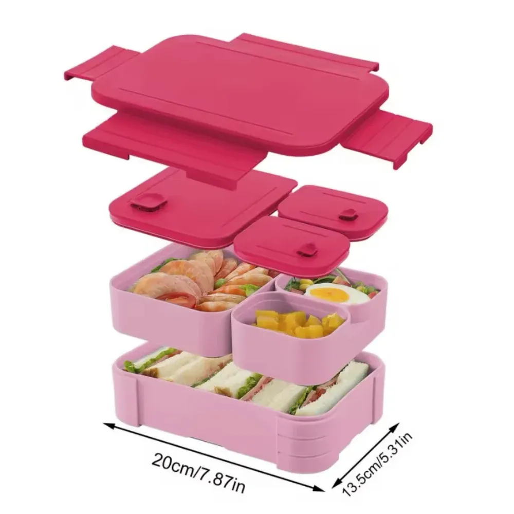 Boîte à déjeuner Bento étanche sans BPA, multi-compartiments, pour le travail 2