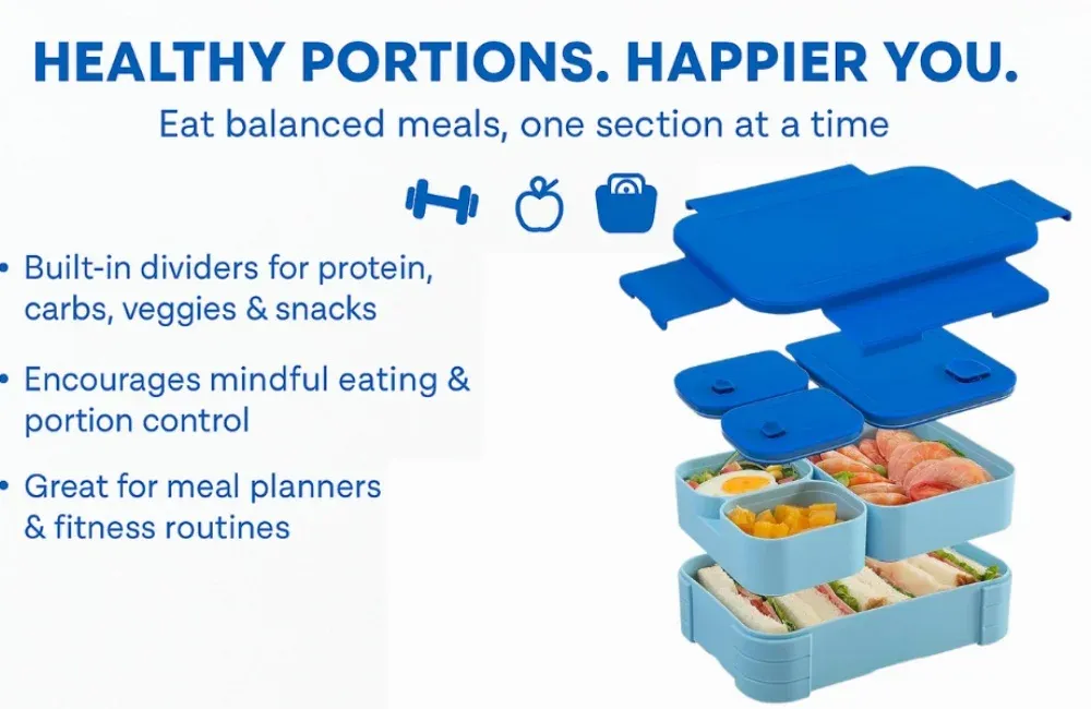 Boîte Bento remplie de repas variés
