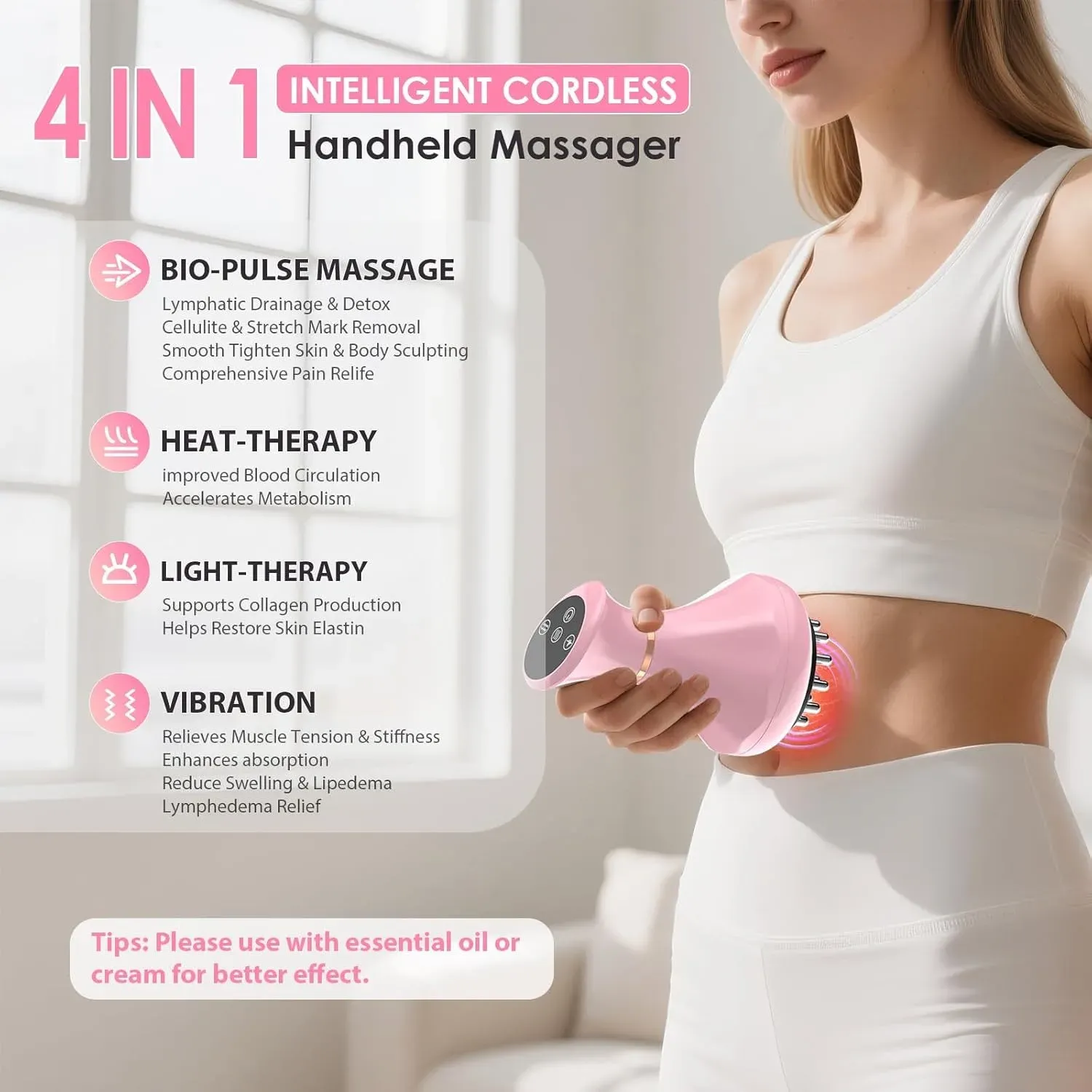 Brosse électrique pour méridiens, 9 niveaux de vibration, masseur corporel, remodelage, réduction des vergetures, cellulite, relaxation musculaire, outil de massage 7