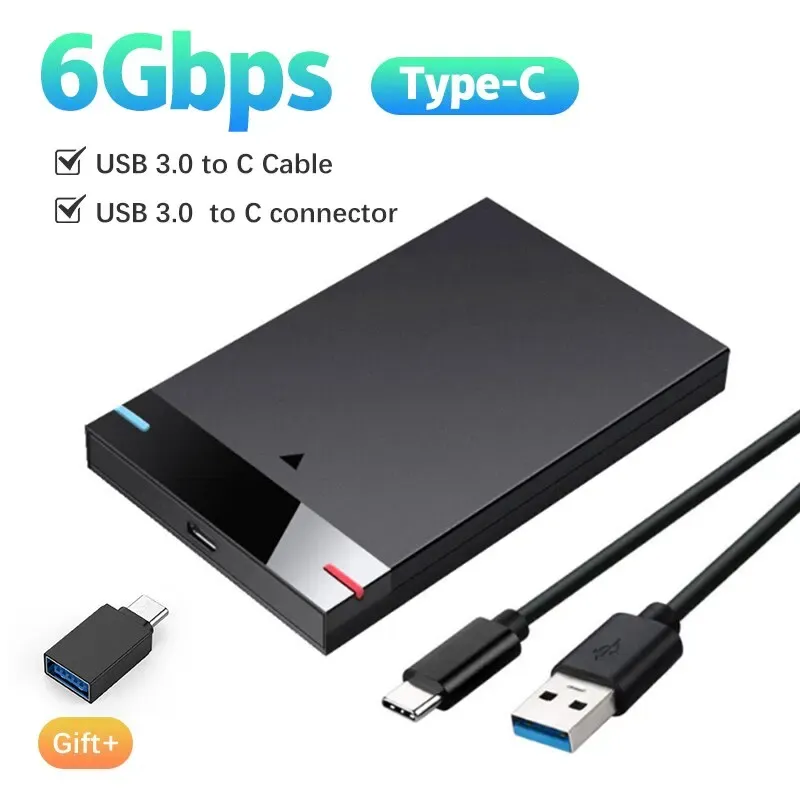 Boîtier de disque dur externe portable 2,5 pouces, compatible USB 3.0 Micro B et Type-C, 5 To, 5 Gbps, prise en charge UASP 8