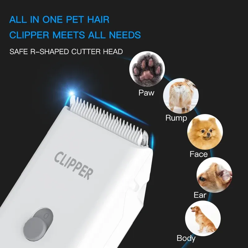 Tondeuse électrique pour chien et chat, silencieuse, sans fil et rechargeable, outil de toilettage professionnel pour animaux de compagnie 2