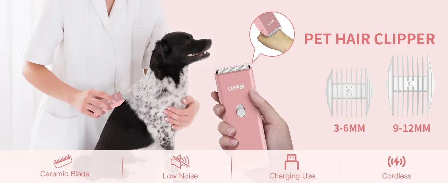 Tondeuse électrique pour animaux de compagnie, vue d'ensemble