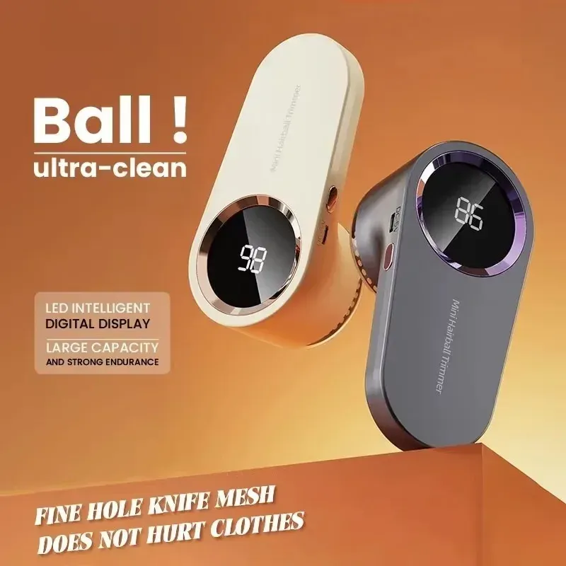 Dissolvant de peluches électrique portable avec écran LED, rasoir anti-bouloches rechargeable par USB, tondeuse à bouloches pour vêtements - Image 1