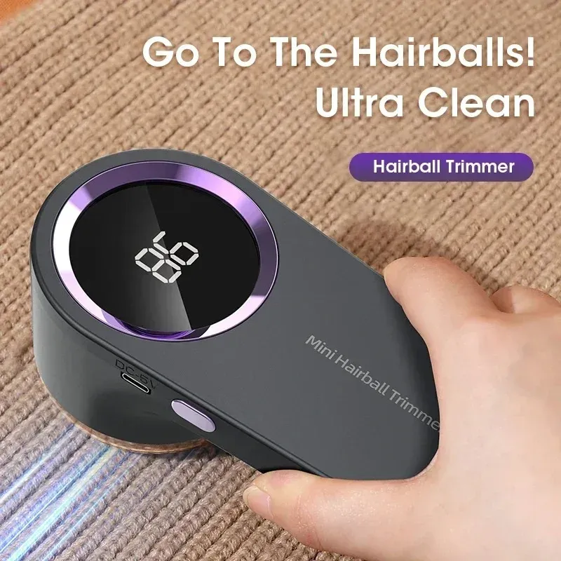 Dissolvant de peluches électrique portable avec écran LED, rasoir anti-bouloches rechargeable par USB, tondeuse à bouloches pour vêtements 3