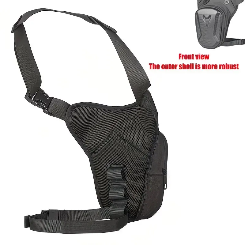 Sacoche de cuisse moto, compartiments de rangement