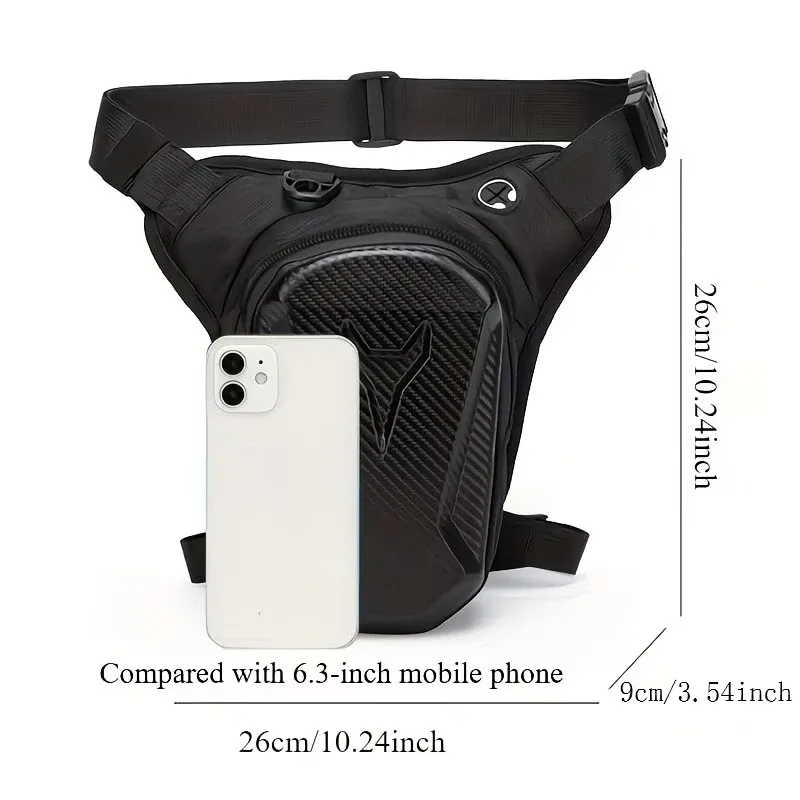 Sacoche de cuisse imperméable pour moto, vue détaillée