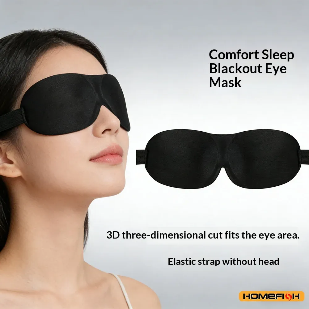 Masque de sommeil 3D respirant et réglable – Occultation totale, ventilation autour des yeux, confort unisexe 3