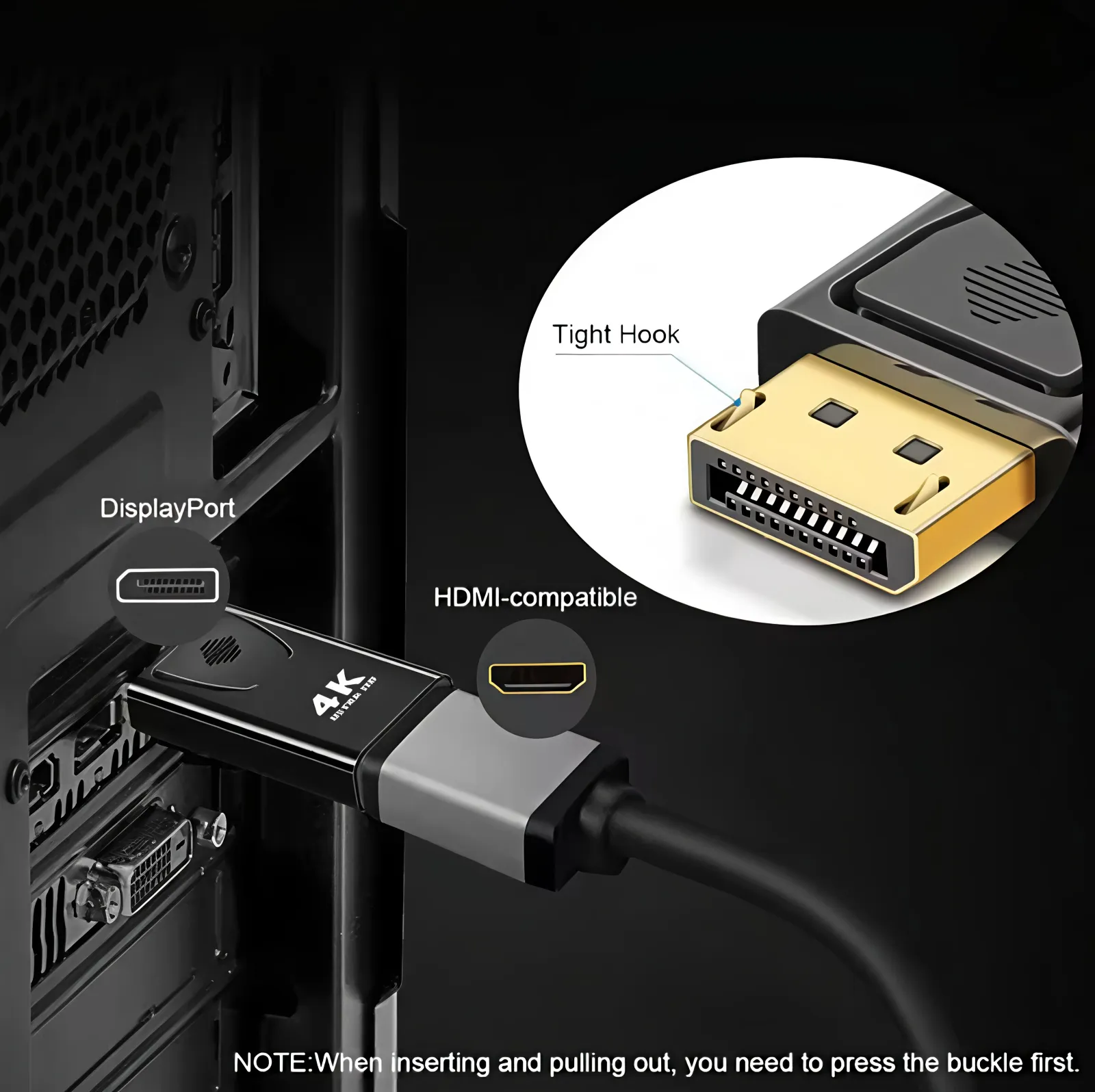 Adaptateur DisplayPort vers HDMI, finitions