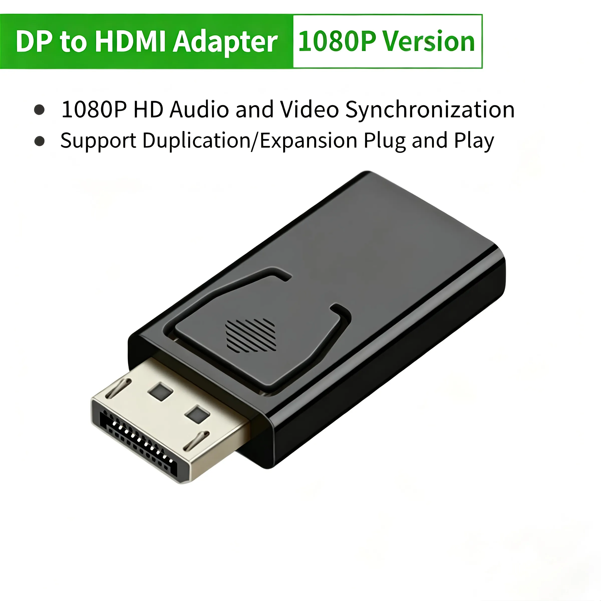 Adaptateur DisplayPort vers HDMI 4K, DP mâle vers HDMI femelle, convertisseur vidéo 1080P pour PC, téléviseur HD et ordinateur portable, 30 Hz/60 Hz 7
